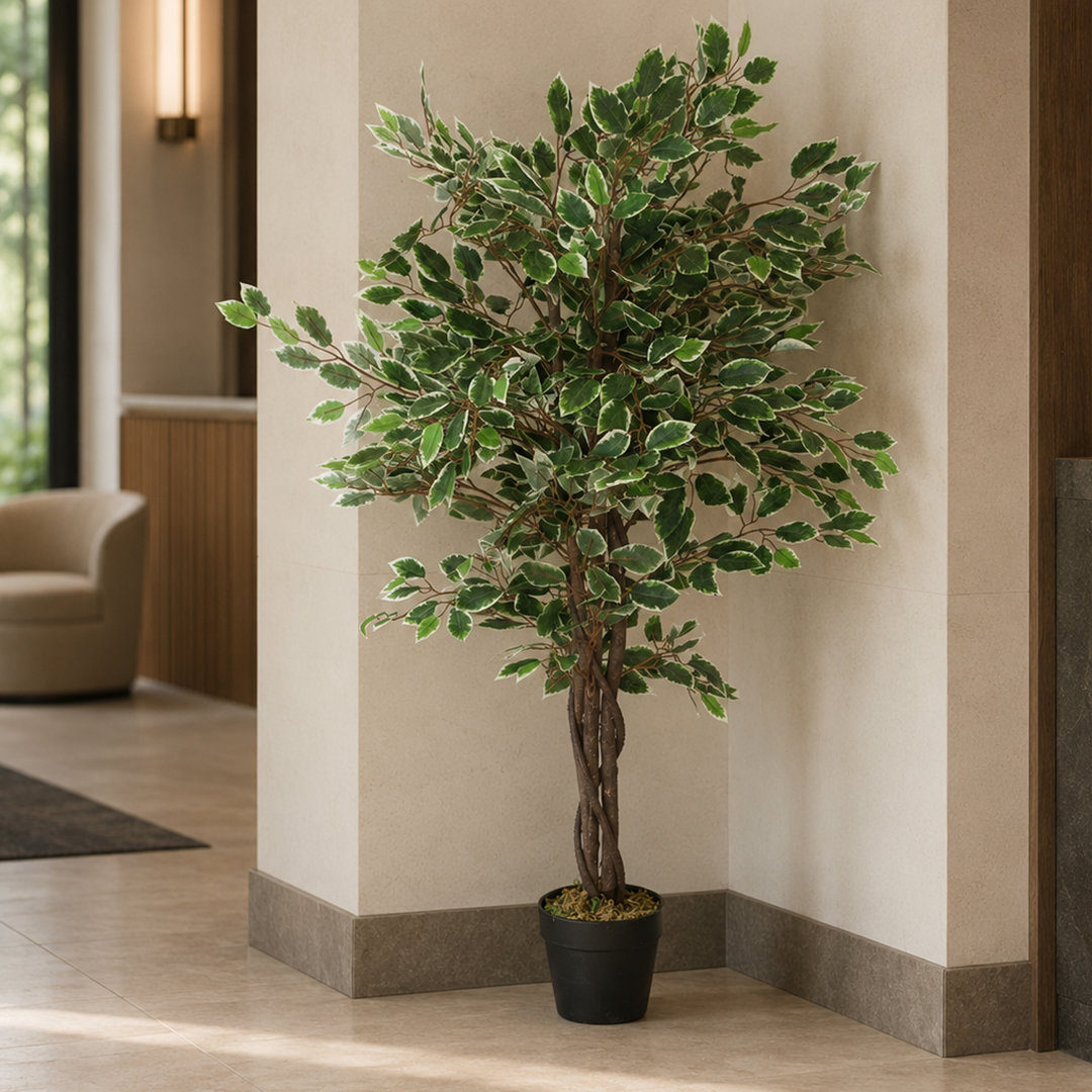 100cm Faux Ficus Plant in Pot Liner