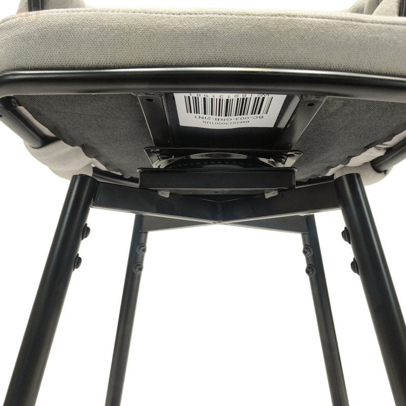 28 Inch Linen Woven Bar Stool Set Of 2, 360 Swivel Counter Stools With Back And Footrest, Black Legs, Ideal For Kitchen Island And Bar Areas, Bar Stool
