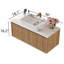 Meuble-lavabo simple 36 po avec plateau en marbre, base en bois brun et lavabo noir-1517243461