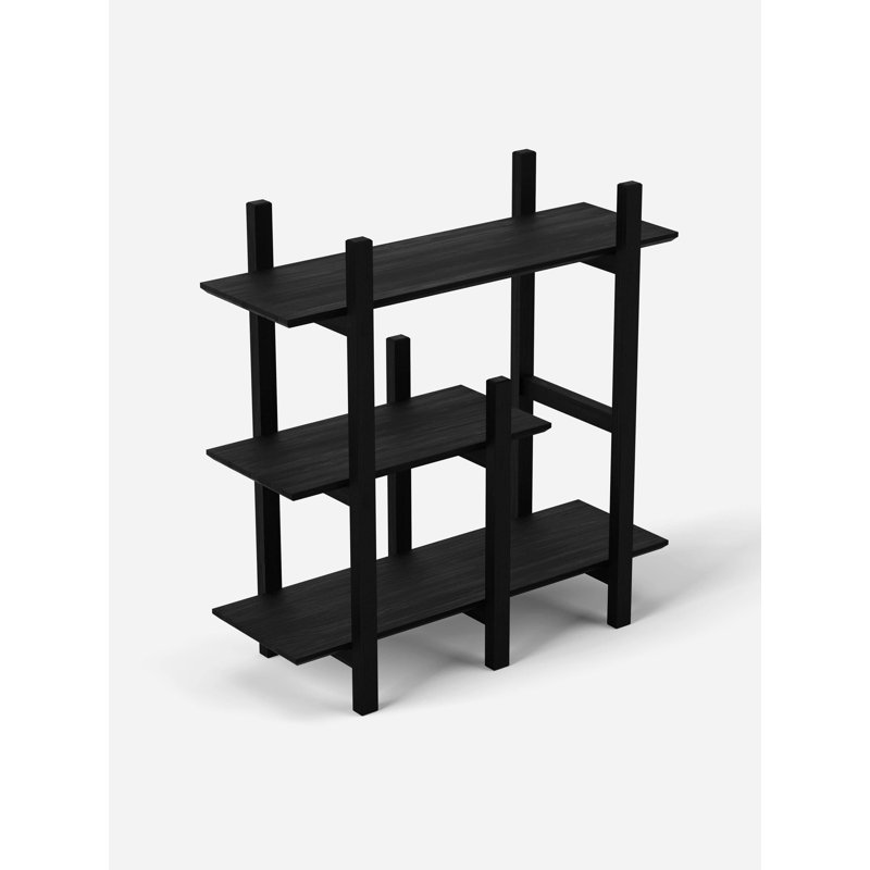 37.8'' W Manufactured Wood Shelving Unit, Gris anthracite
