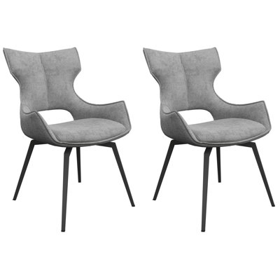 Deloney Fabric Swivel Dining Chair