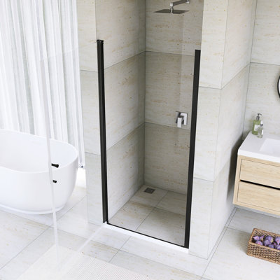 36-37 3/8" Pivot Semi-Frameless Shower Door