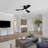 Ceiling Fan With Lights 42 Inch Flush Mount Ceiling Fan With Remote Control, ABS Blades Modern Outdoor Ceiling Fans For Bedroom/Farmhouse/Patio/Indoor, Quiet DC Motor