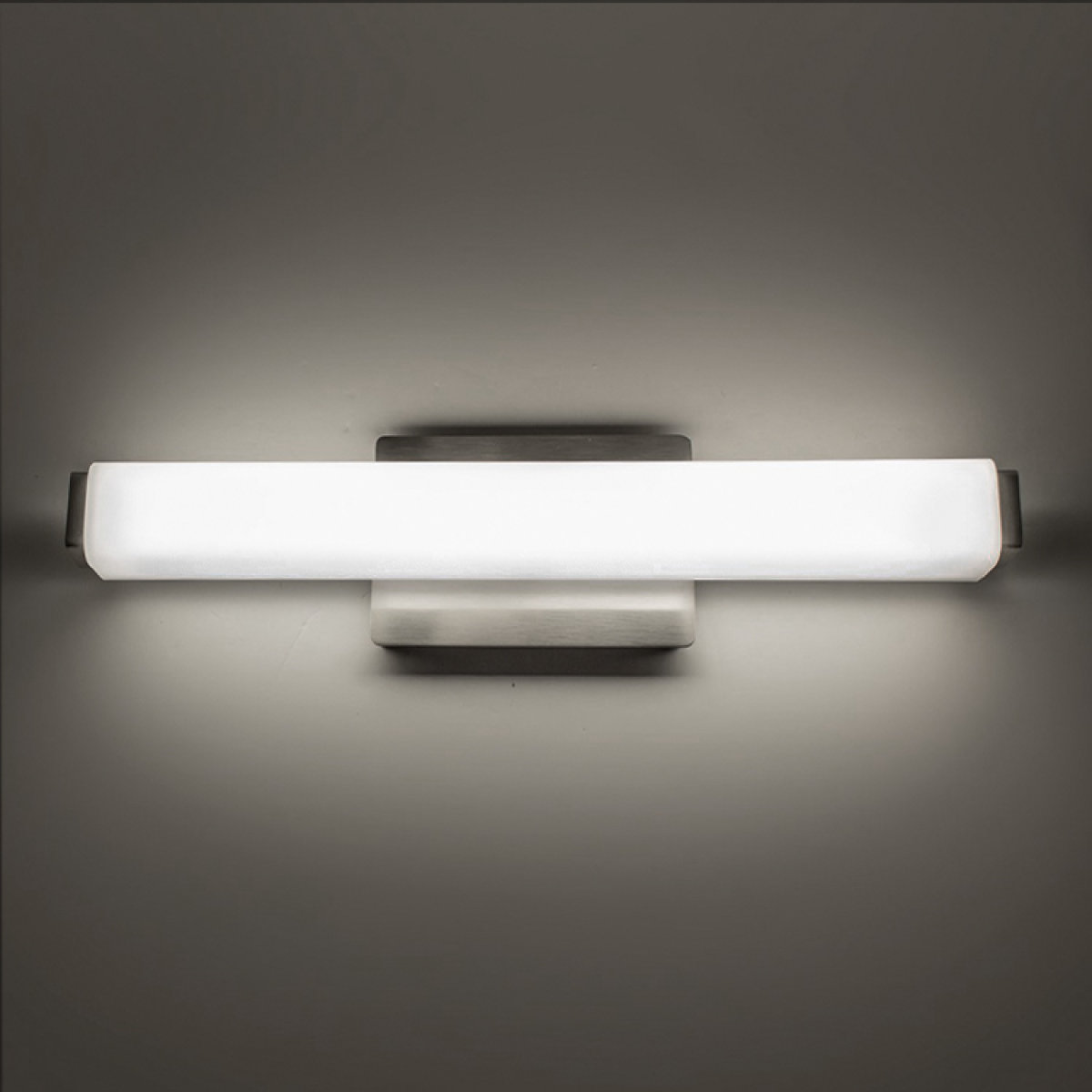 Erby Single Light Glass Dimmable LED Flush Mounted Sconce, Brushed Nickel, 3500K