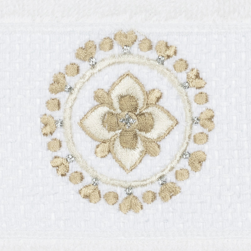 Isabelle Turkish Cotton Midweight Washcloth, White