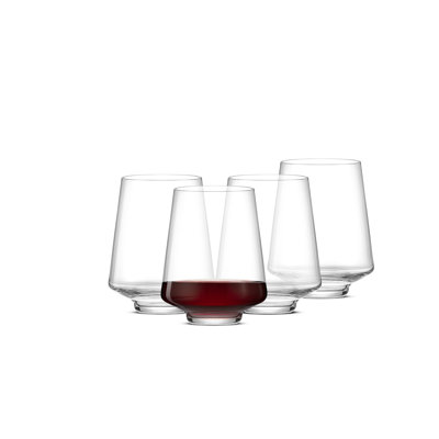 Vin sans pied 19 oz Sidney, ensemble de 4, transparent