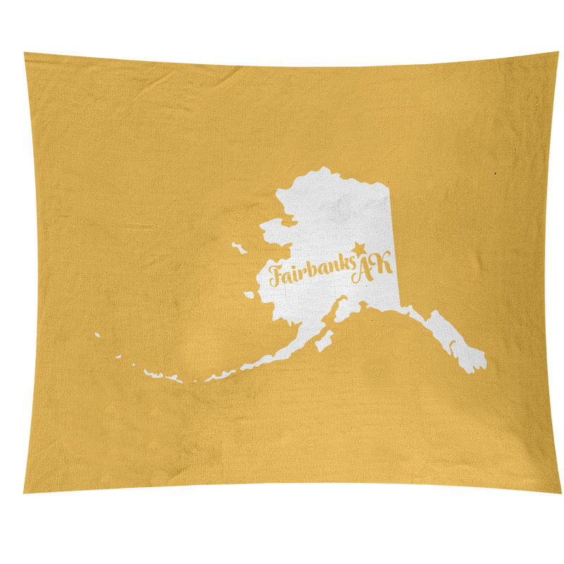 Tapisserie murale alaska fairbanks, H 27,5 po x l 37,5 po, Jaune