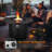 42" Round Propane Fire Pit Table, 50,000 Btu Outdoor Auto-ignition Gas Firepit With Removable Lid & Waterproof Cover, Glass Decoration
