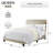 Winston Porter Fabric Upholstered Bed Frame with Adjustable Headboard-1021784454-1021784462
