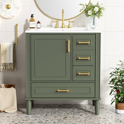 Meuble-lavabo 30 po avec lavabo en céramique