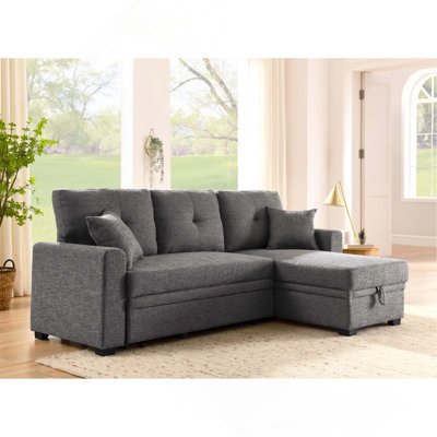 76.5" Wide Upholstered Pull-out Sofa Bed