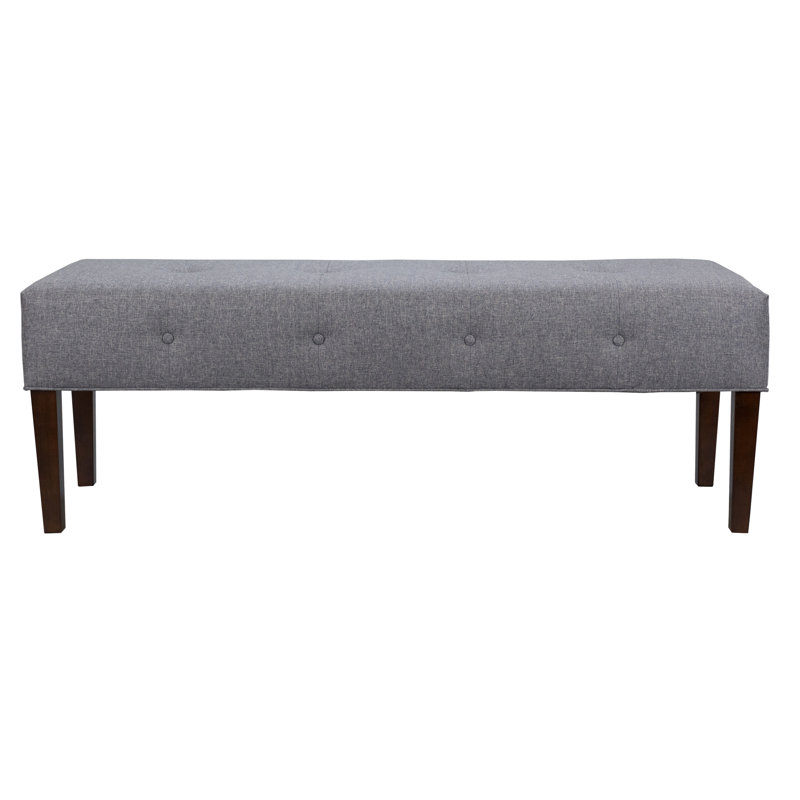 Chidsey Polyester Upholstered Bench, Granite