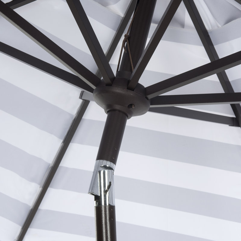 Horsley Market Umbrella, Gray/White, Brown