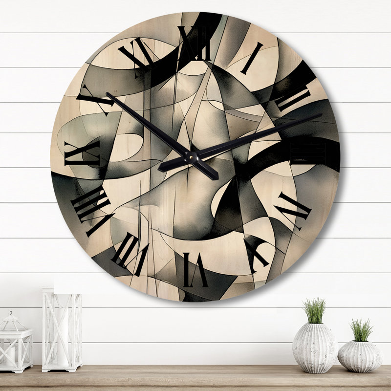 Abstrait horloge murale abstrait géométrique moderne, Grand