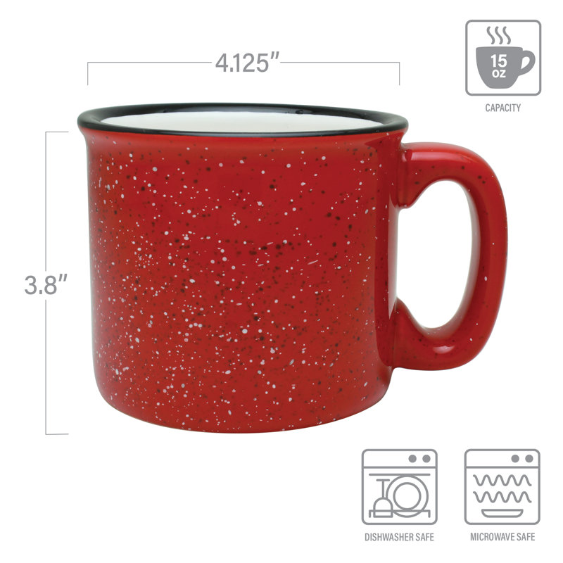 Mama Claus Red Ceramic Camp Mug