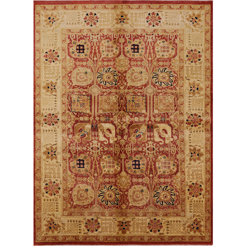 Tapis oriental beige / rouge Edric, Rectangle 2 pi x 3 pi