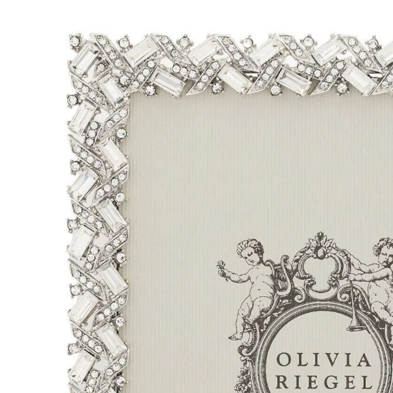 Silver Hamilton Picture Frame, Crystal