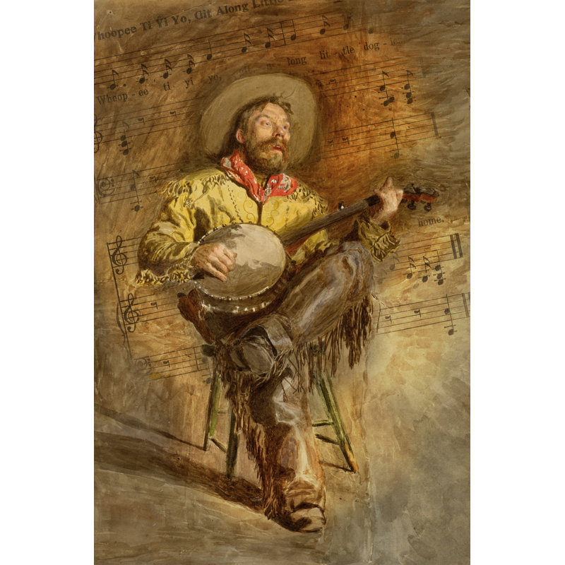 Cowboy Strummin His Song 24 x 36