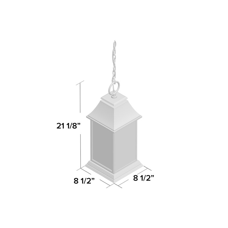 Luminaire suspendu d'extérieur 1 lumière Nisbet, Zinc patiné foncé