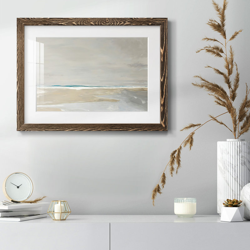 Oregon Coast, reproduction d'art encadrée, H 28 po x l 42 po, Noyer