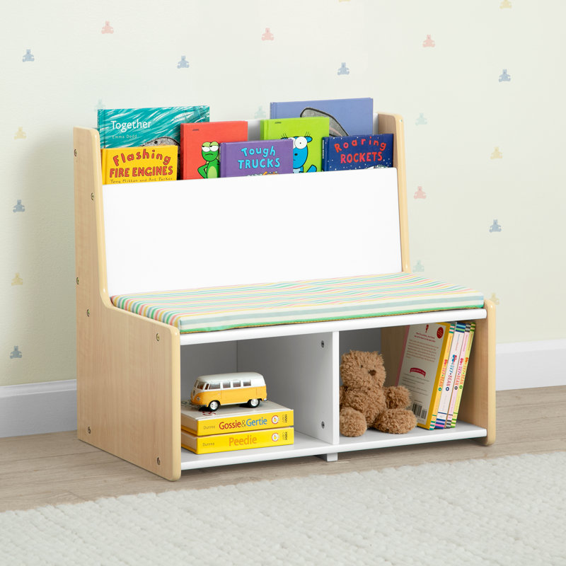 Gapkids Reading Nook With Padded Bench By Delta Children - Greenguard Gold Certified, Pastel, White