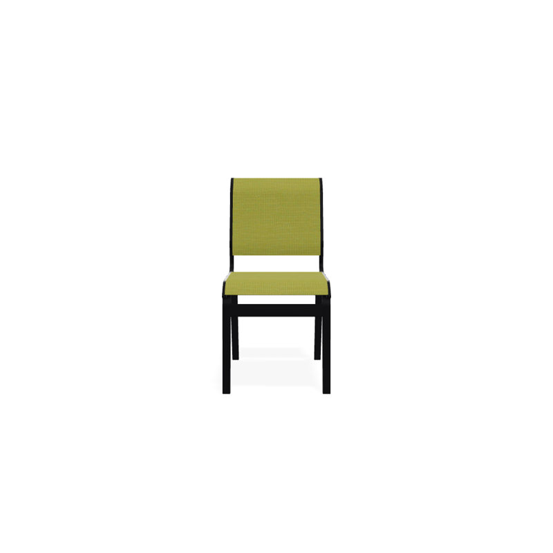 Chaise d'appoint de salle à manger Hiraku, Taupe Harper Sunbrella®, Noir texturé