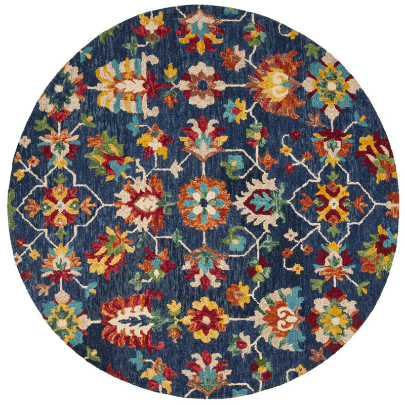 Tapis oriental en laine touffeté à la main Porterfield, Rond 9 pi