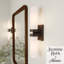 Luminaire mural pour salle de bain à 2 lumières Hunter x Jasmine Roth Beverly Glen-131237773-131237776