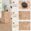 Table d'appoint carrée en grain de bois - table de bout minimaliste de 19,7 po de hauteur pour le salon et la chambre à coucher