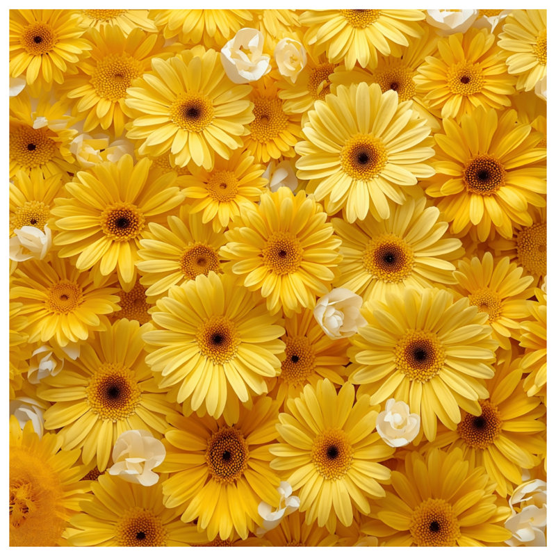 Housse de couette jaune Gerbera Daisies, Grand lit