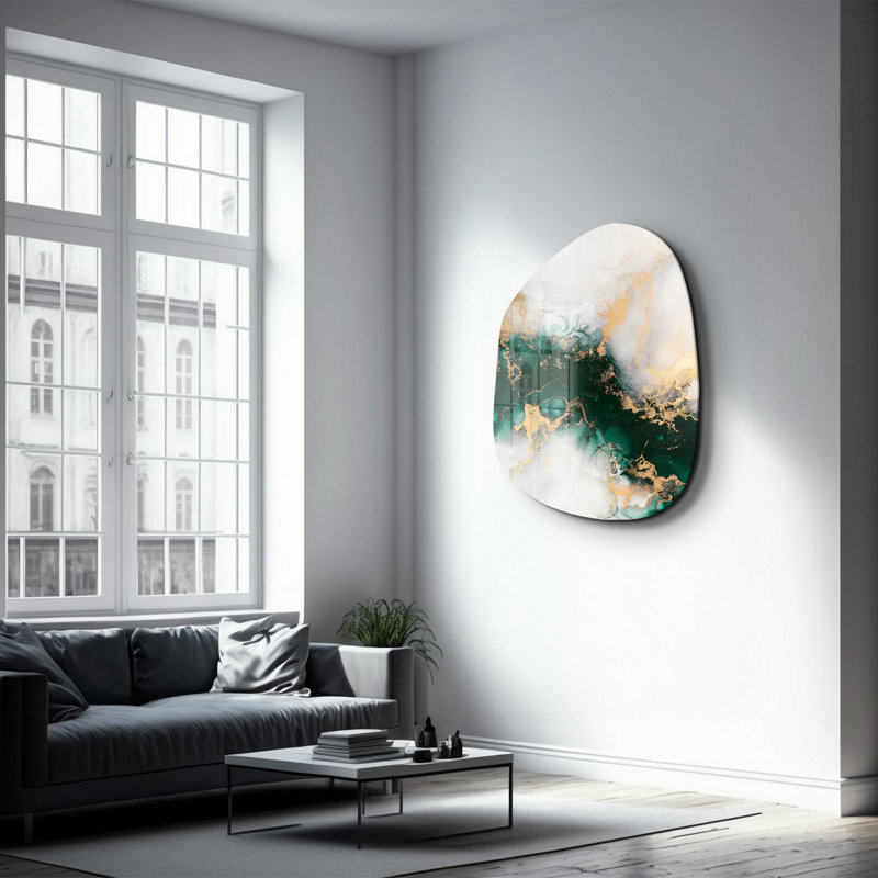 Wall Decor on Tempered Glass, 88" H x 68" W x 0.4" D