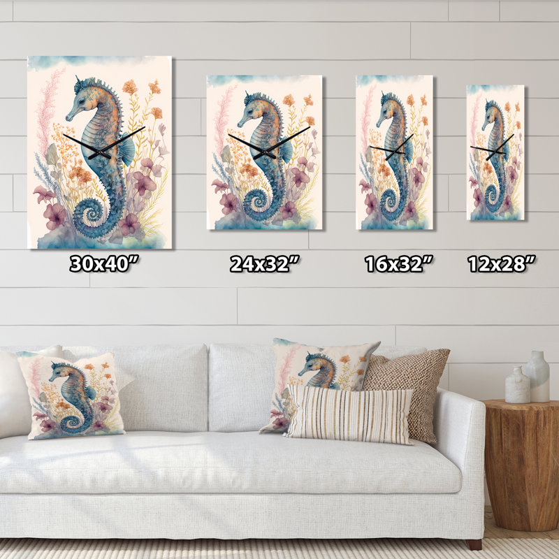 Jerrilee - Animals Seahorse Wall Clocks, Petit