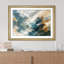 Art mural moderne encadré moderne bleu sarcelle et or 26 po x 36 po-1073481857-1073481859