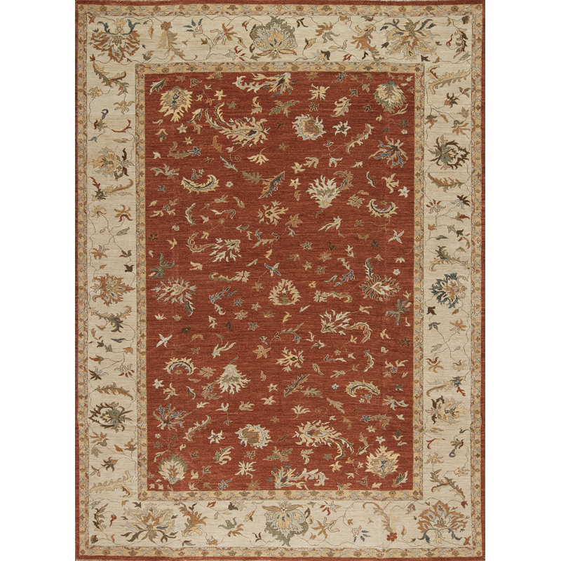Essence Hand Knotted Wool Area Rug, Rectangle 9' x 12'