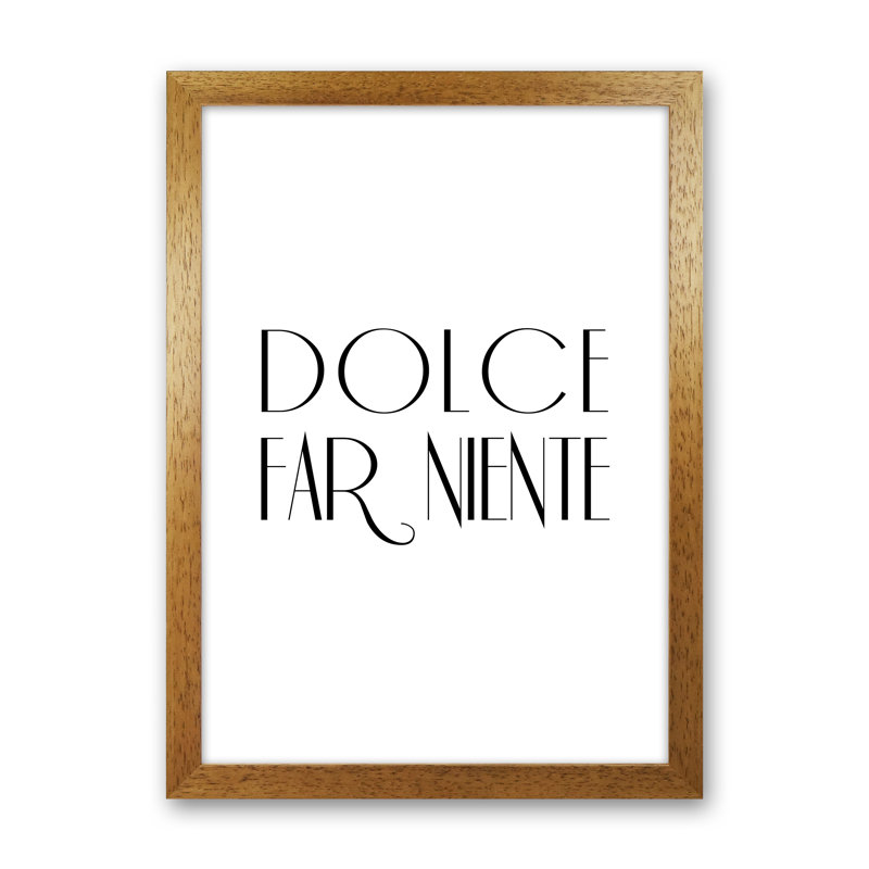 Dolce Far Niente 2 - Print on Canvas, 84.1cm H x 59.4cm W x 4cm D, Wrapped Canvas