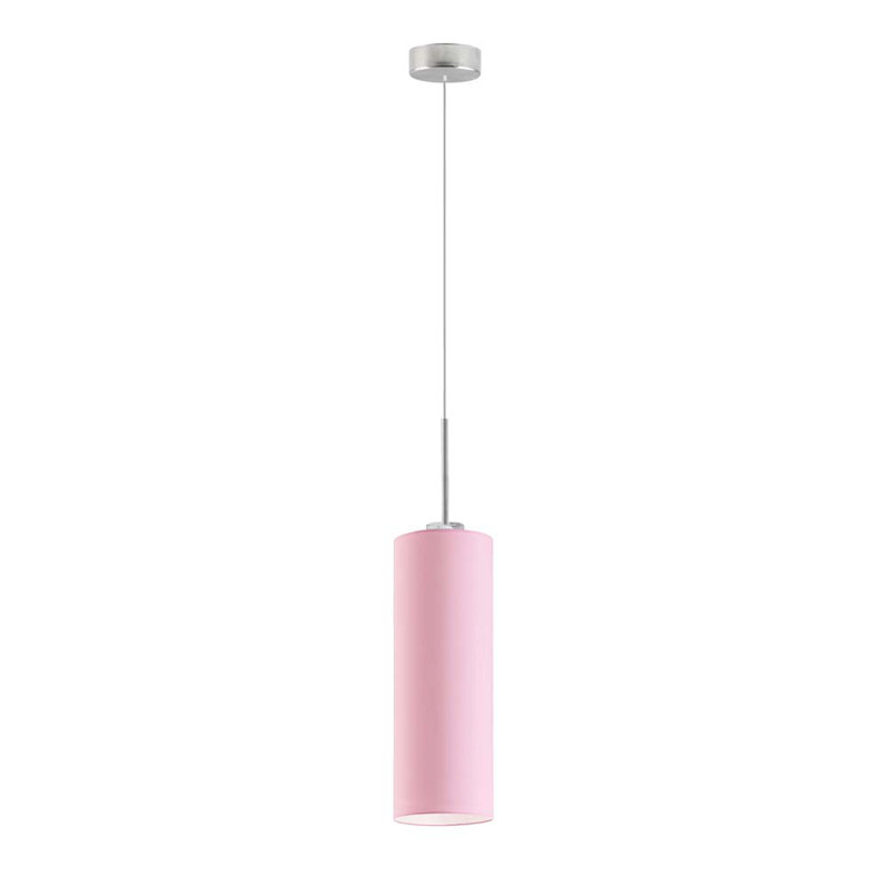 Avaia 1 - Light Single Pendant, Light Pink, Brushed Steel