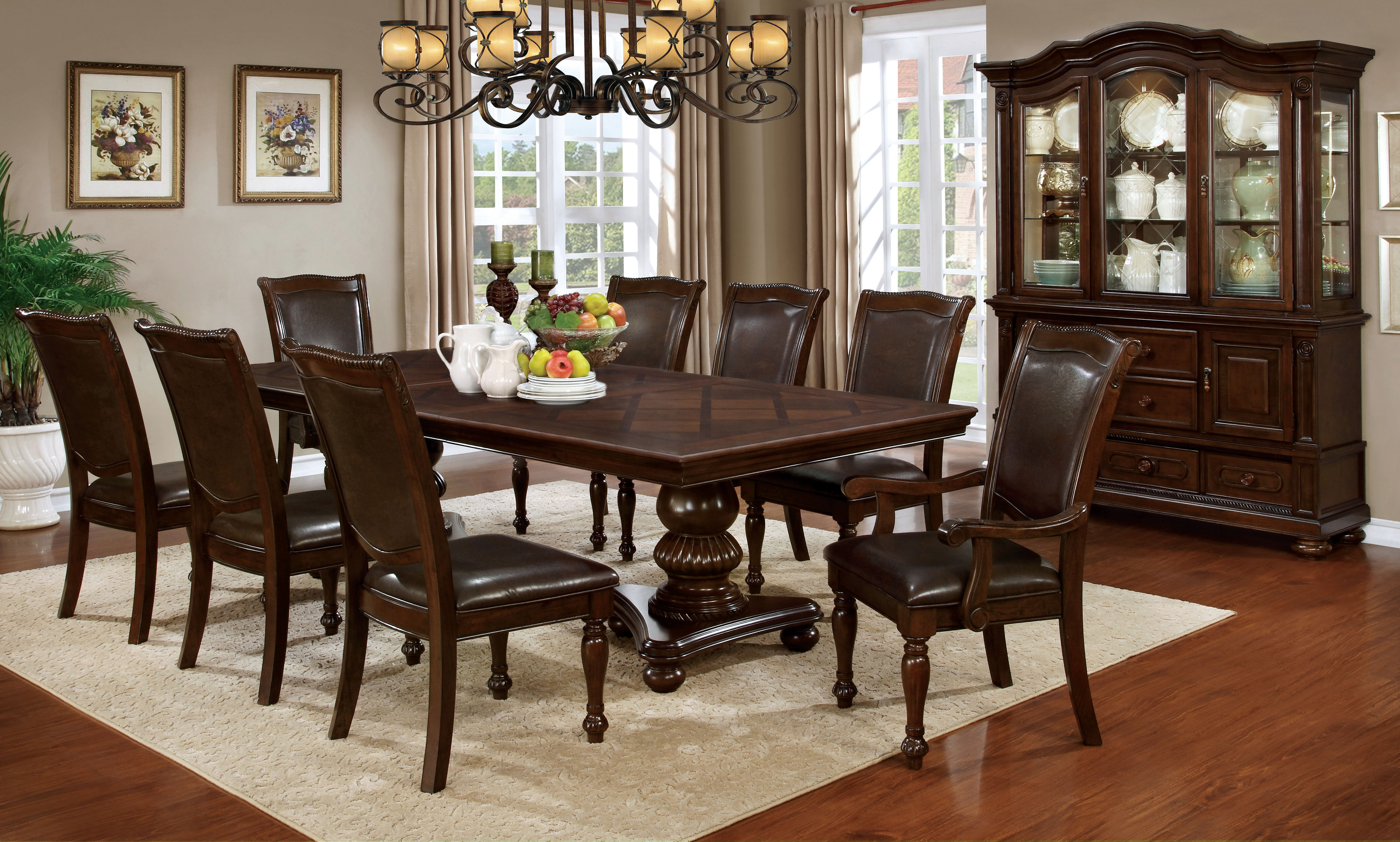 Lark Manor Emmons 9 - Piece Extendable Trestle Dining Set & Reviews -  Wayfair Canada