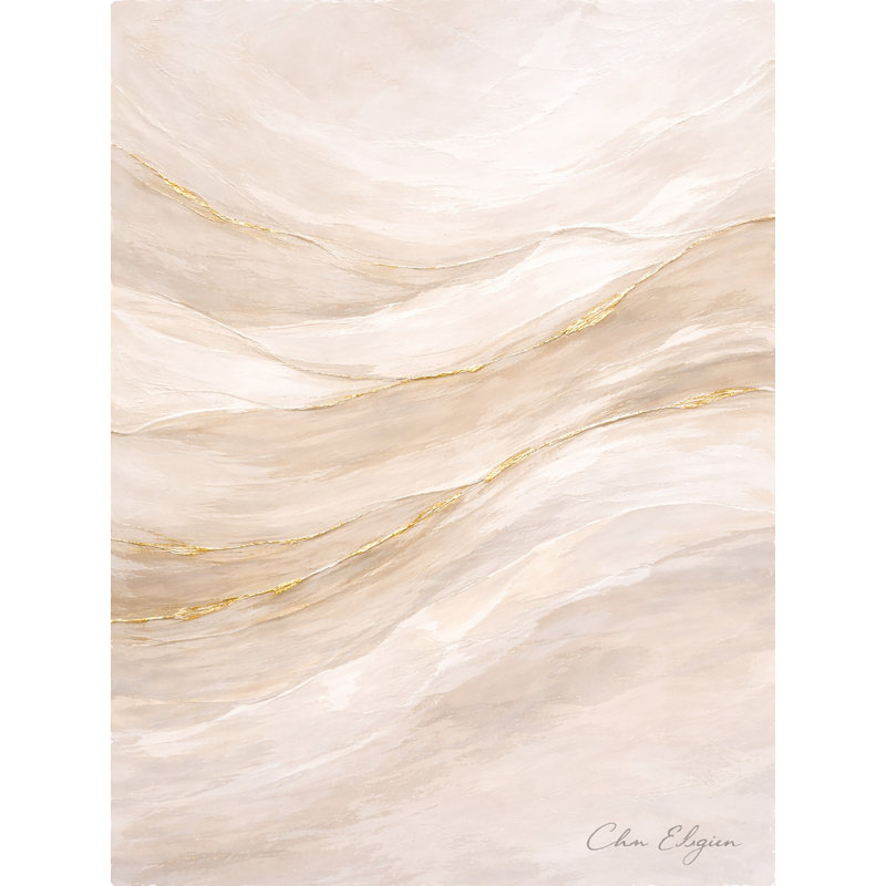 «Warm Cascade», art mural sur toile tendue, L 12 po x H 16 po x P 1 po