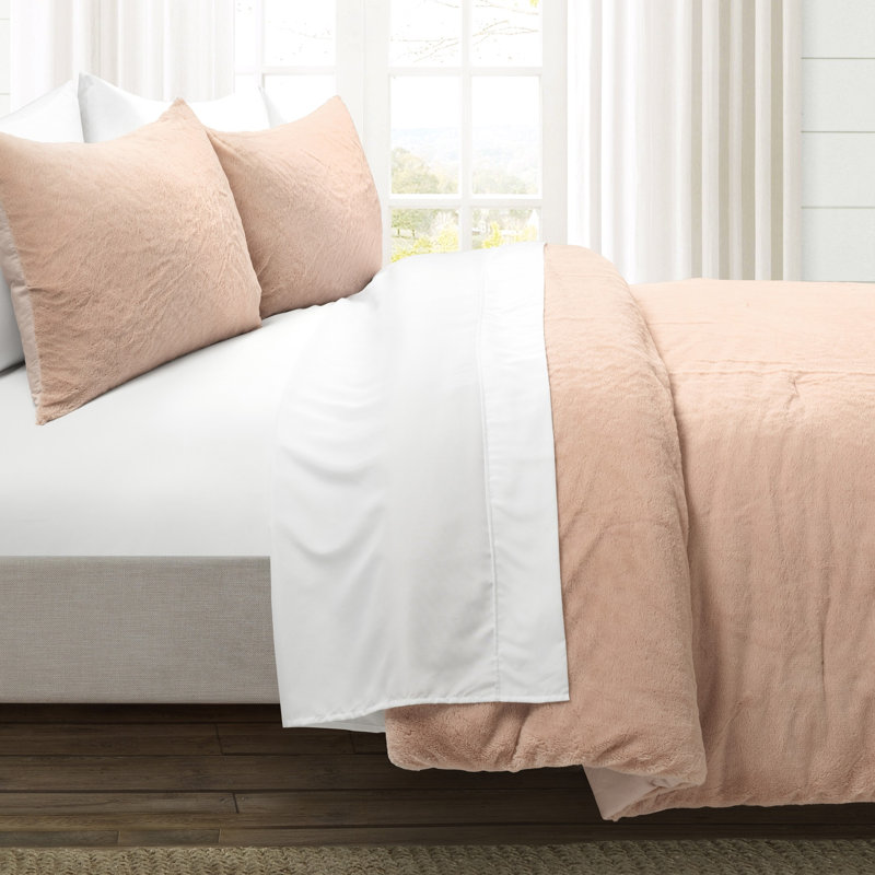 Ensemble d'édredon en microfibre 7 pièces , Rougir, Édredon simple + 4 taies décoratives standard