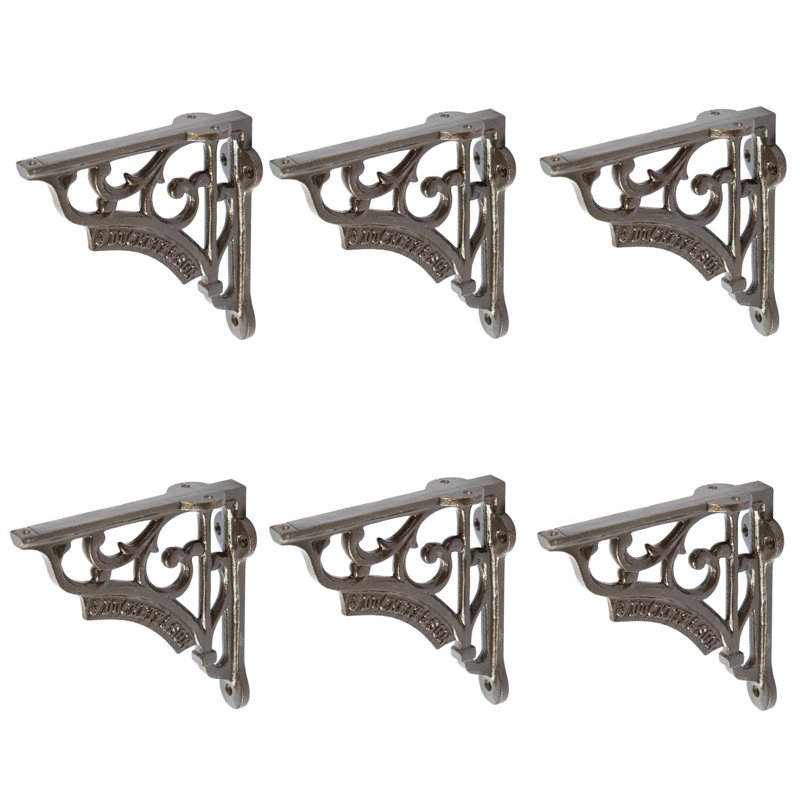 Hammer & Tongs - Ornate Iron Shelf Bracket - D120mm - Raw
