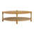 Arnkell Oval Wood Coffee Table With Seagrass Shelf-1843684615