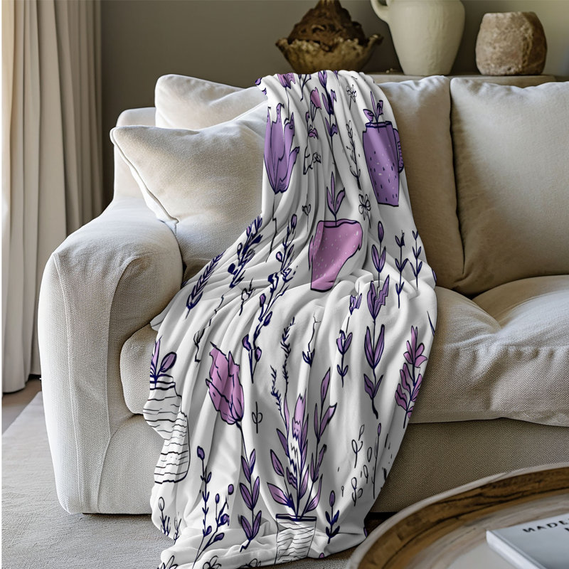 Pansy Posse - 1 pièce Sherpa Premium, L 50 po x L 60 po