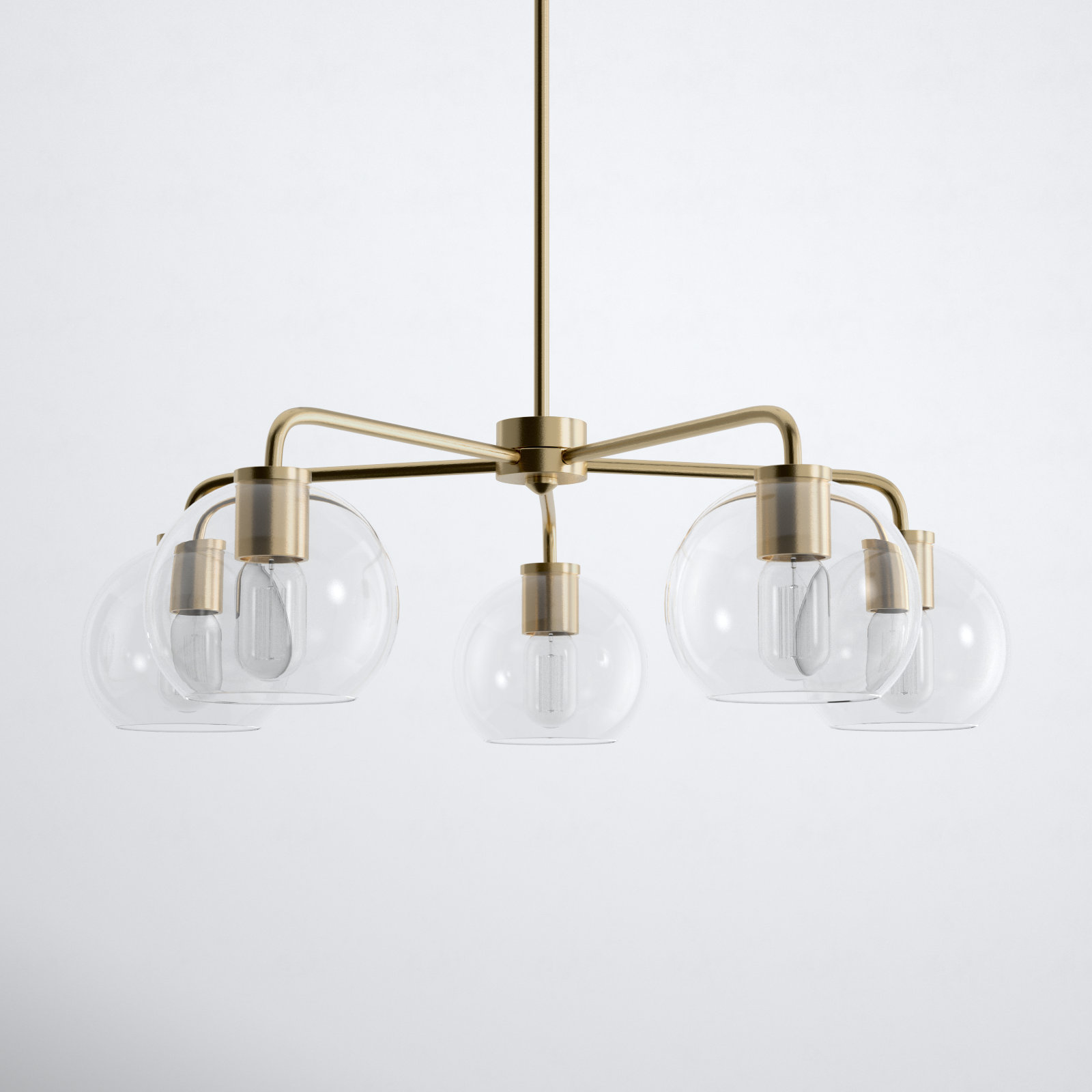 Childerley 5-Light Chandelier, Satin Brass