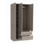  Commode combinée 35 po à deux tiroirs gris clair