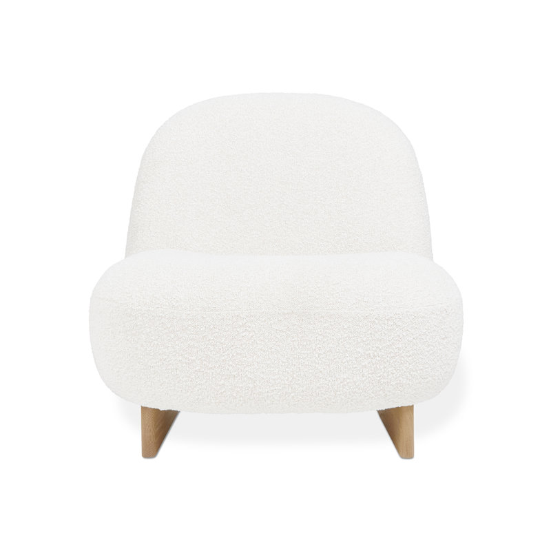 Arlo Boucle Armless Chair, Node Alabaster