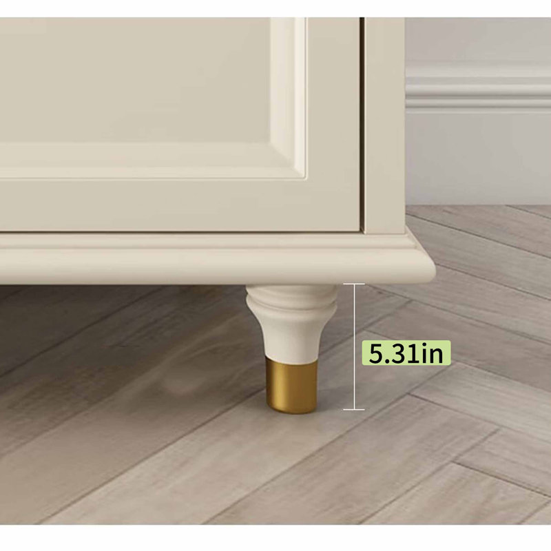 French style minimalist shoe cabinet, 41.34" H x 47.24" W x 14.96" D
