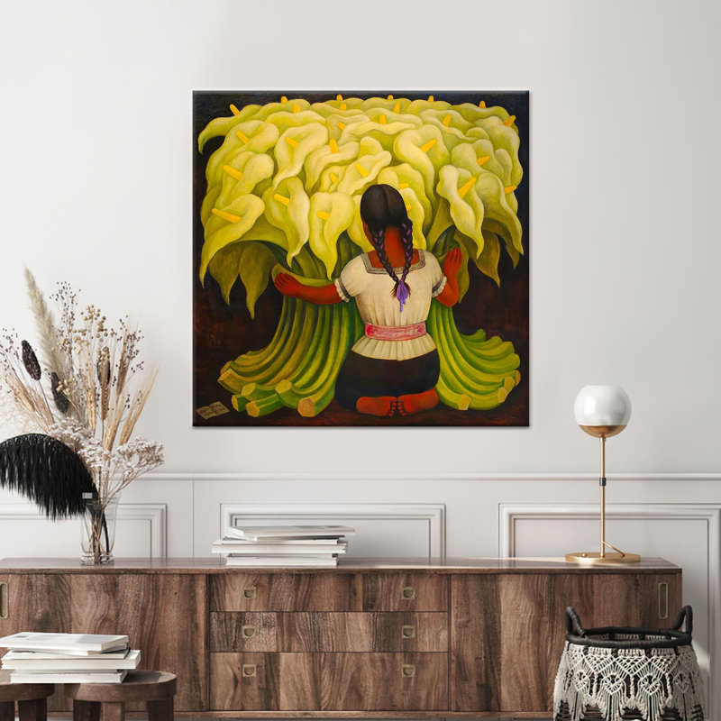 Diego Diego, reproduction d'art: toile de lis Calla - moderne, élégante décoration murale, toile tendue 1P