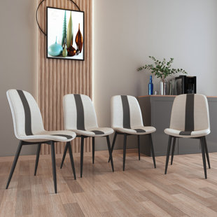 Ensemble de 4 chaises rembourrées