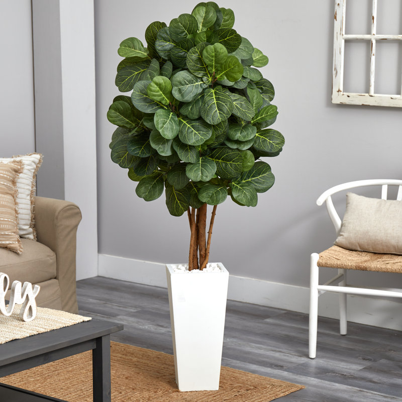 60'' Faux Fiddle Leaf Fig Tree in Ceramic Planter