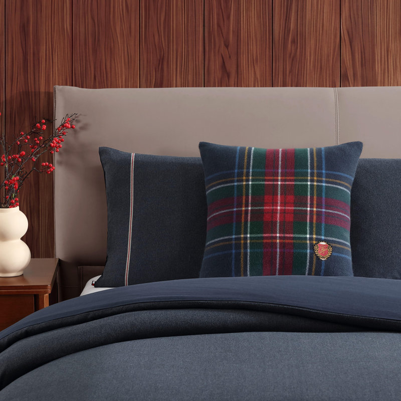 Tommy Hilfiger Devon Tartan Blue Throw Pillow